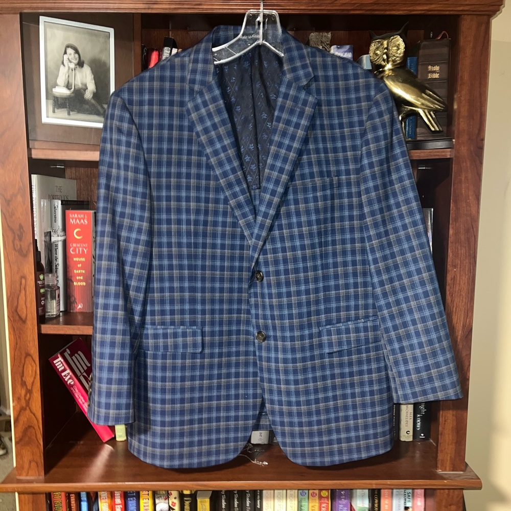 Original Penguin Blue plaid blazer